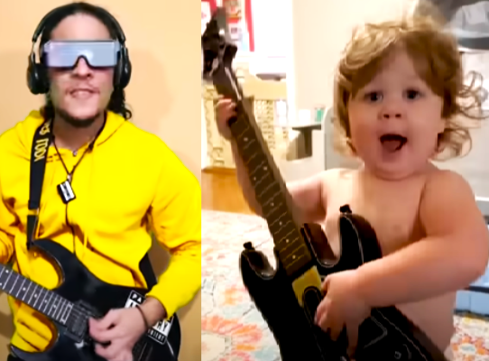 A toddler armed with nothing more than a guitar and a diaper broke out into a heart-capturing rendition of "You Are Sunshine." TODAY's Hoda Kotb has the Morning Boost.,